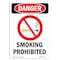 Signmission OSHA Danger Sign, Smoking Prohibited, 14in X 10in Decal, 10" W, 14" L, Portrait, Smoking Prohibited OS-DS-D-1014-V-1575 - alternate 1
